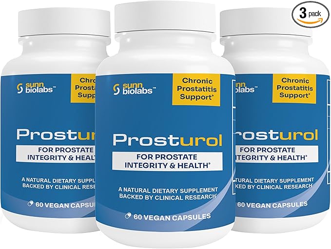 Prosturol | Prostatitis Treatment | CPPS -Prosturol Extra Strength Discomfort Relief & Prostate Supplement for Men with Quercetin, Saw Palmetto, Enzymes, for Pelvic Health - 180 Capsules (3)