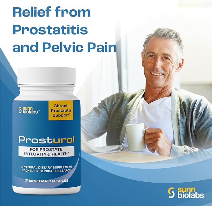 Prosturol | Prostatitis Treatment | CPPS -Prosturol Extra Strength Discomfort Relief & Prostate Supplement for Men with Quercetin, Saw Palmetto, Enzymes, for Pelvic Health - 180 Capsules (3)