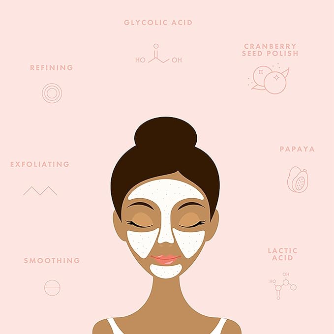 ColourPop Fourth Ray Beauty A-Ha Moment Exfoliating Enzyme Mask - Exfoliating & Brightening Face Mask with Papaya Enzymes, Lactic Acid & Glycolic Acid - Renews Texture & Refreshes Dull Skin (1.7 oz)